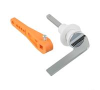 KHIronHive Mango de cisterna de inodoro de aleación de zinc, palanca de tanque de metal de repuesto para accesorios de baño de inodoro, acabado chapado en agarre ergonómico, accesorio de hardware de