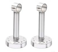 KHIronHive Soportes de barra de cortina de acero inoxidable ajustable para techo o pared con tornillos de extensión, resistente al óxido, soporte seguro resistente que evita la caída (25 x 100)