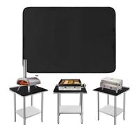 Khongoo Alfombrilla ignífuga para barbacoa, 40 x 60 cm, color negro | Base de 1 mm de grosor para parrilla eléctrica, resistente al aceite y al agua, protege las mesas de cocina, fácil de limpiar