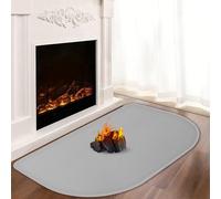 Khongoo Hearth - Alfombra ignífuga para chimenea, 120 x 70 cm, 1 mm, color | Alfombrilla ignífuga de 1000 °C para quemador de troncos, alfombrilla de fibra de vidrio que protege los suelos de las