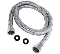 Kibath 101371 Flexo de Acero Inoxidable de conexión para Ducha o bañera, Universal, con Acabado Cromo Brillo, Medida 60 cm