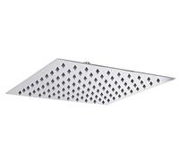 Kibath 356111 Duchón/Rociador Superior Cuadrado de 25 x 25 cm. para columnas de Ducha. Diseño extraplano Fabricado en Acero Inoxidable con Acabados en Cromo Brillo. Repuestos Originales garantizados