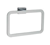 Kibath 407423 Toallero de Anilla con diseño Elegante Rectangular y Plano con Formar Redondeadas Modelo SER. Fabricado en Acero Inoxidable con Acabados en Cromo Brillo Repuestos Originales garantizados