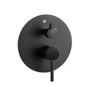 Kibath Grifo De Ducha Empotrada Monomando Val Solo Grifo Acabado Negro Mate Fabricado en latón