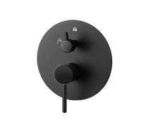 Kibath Grifo De Ducha Empotrada Monomando Val Solo Grifo Acabado Negro Mate Fabricado en latón