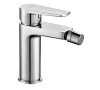 Kibath L434451 Grifo Monomando de Bidet AST diseño estilizado y Redondeado. Fabricado en latón y Acabado Cromo Brillo. Incluye herrajes, latiguillos y Cartucho. Repuestos garantizados
