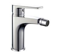 Kibath L466551 Grifo Monomando de Bidet DEN diseño estilizado y Redondeado. Fabricado en latón y Acabado Cromo Brillo. Incluye herrajes, latiguillos y Cartucho. Repuestos garantizados