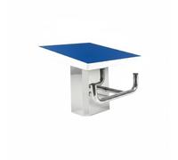 KiBcsLic Bloque de Salida de Piscina Estructura, Plataforma De Salida Modular Con Base De 50x50cm, Altura Frontal De 35cm Y Trasera De 40cm. Material Acero Inoxidable 304 Y Resina Epoxi.