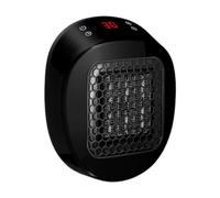 KiBcsLic Calefactor Pared, silencioso, Calentamiento rápido, eléctrico, pequeño, para Uso en Interiores, Ideal para el hogar, el baño o el Dormitorio, Negro