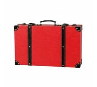 KiBcsLic Maleta Vintage Accesorio Fotográfico Baúl Vintage Mueble corativo Baúl Cuero Antiguo para Dormitorio, 1120L Carmine Red L