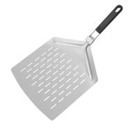 KiBcsLic Pala Pizza con Mango Largo Cuadrada Paleta Resistente Utensilio para Pizzeros, Panaros, Pala De Pizza De Aluminio Con Fugas Verticales Y Mango De Plástico Desmontable, Grande