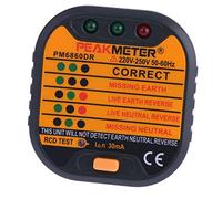 KiBcsLic Probador de Eléctricos PEAKMETER Tester Automático de Tomas de Corriente con Cinco Patrones Luminosos Identificación Clara de Errores Aplicab