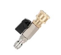 KiBcsLic Válvula de Alta Presión Válvula Bola Cierre Rápido Adaptador Conector Palanca Acero Inoxidable Mecanismo Inline para, Latón 1/4 Hembra A 3/8 Macho Acoplamiento Rápido De Válvula De Bola