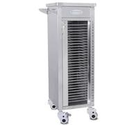 KIBONCY Carro de Mano silencioso Multifuncional de Acero Inoxidable, gabinete for Documentos y archivadores, Ruedas bloqueables for Almacenamiento Debajo del Escritorio(E 25 Squares)