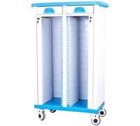 KIBONCY Carro de Mano silencioso Multifuncional de Acero Inoxidable, gabinete for Documentos y archivadores, Ruedas bloqueables for Almacenamiento Debajo del Escritorio(H 50 Squares)