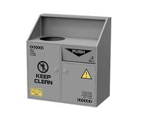 KIBONCY Gabinete De Basura De Metal Con Cerradura, Estación De Almacenamiento De Basura Interior Al Aire Libre Con Compartimento De Reciclaje, For Balcón, Cocina, Oficina(E)