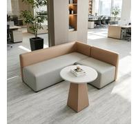 KIBONCY Juego de sofás esquineros creativos: Asientos Tipo Banquete Minimalistas y de Forma única con Mesa de Centro for salón, área de recepción o Zona de Espera for Invitados(B)