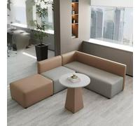 KIBONCY Juego de sofás esquineros creativos: Asientos Tipo Banquete Minimalistas y de Forma única con Mesa de Centro for salón, área de recepción o Zona de Espera for Invitados(E)