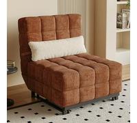 KIBONCY Sofá Cama Plegable Multifuncional, Adecuado for Balcones, Apartamentos Pequeños, Estilo Nórdico E Italiano, Doble Uso(A-Brown,1.5M)