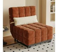 KIBONCY Sofá Cama Plegable Multifuncional, Adecuado for Balcones, Apartamentos Pequeños, Estilo Nórdico E Italiano, Doble Uso(B-Brown,1.5M)