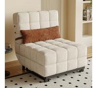 KIBONCY Sofá Cama Plegable Multifuncional, Adecuado for Balcones, Apartamentos Pequeños, Estilo Nórdico E Italiano, Doble Uso(A-Beige,1.8M)