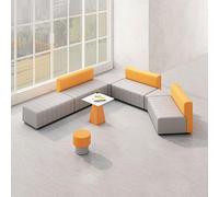 KIBONCY Sofá Loveseat Semicírculo De Empalme Libre, Banco De Recepción Modular con Mesa Auxiliar, For Salón De Oficina(C)