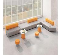 KIBONCY Sofá Loveseat Semicírculo De Empalme Libre, Banco De Recepción Modular con Mesa Auxiliar, For Salón De Oficina(E)