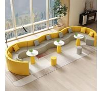 KIBONCY Sofá Loveseat Semicírculo De Empalme Libre, Banco De Recepción Modular con Mesa Auxiliar, For Salón De Oficina(I)