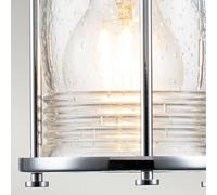 KICHLER Aplique de pared Ashland Bay, cromado, 1 luz, 21 cm, IP44