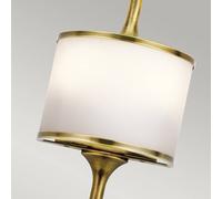 KICHLER Aplique LED Mona IP44 altura 55,9cm latón natural