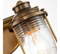 KICHLER Aplique para baño Ashland Bay, 2 luces, latón
