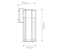 KICHLER Lámpara colgante exterior Camillo, negro, aluminio, cristal, E27