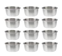 KICHOUSE 12 Cuencos de Acero Inoxidable para Salsas y Condimentos, Construcción Resistente, Tamaño Pequeño Adecuado para Cenas en Casa y Servicio de Catering