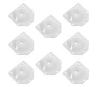 KICHOUSE 8 Placas de Fijación de Hierro Inclinación de 12 Grados para Patas de Muebles, Accesorios para Sofá y Mesa Diseño de Estilo Mid-Century
