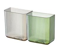 KICHOUSE Caja de Almacenamiento Transparente Gris y Verde , Organizador Reutilizable Soporte Adhesivo para Control Remoto Montaje en Pared para Controles a Distancia y Dispositivos