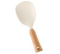 KICHOUSE Cuchara de Silicona para Servir Arroz con Mango de Madera Antideslizante, Pala Multiusos Práctica y Resistente para Uso Doméstico