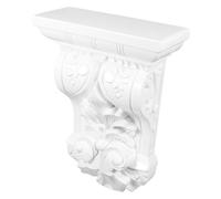 KICHOUSE Ménsula Decorativa de Columna Romana Estilo Europeo en Abs Blanco, Instalación Rápida y Diseño Tallado Delicado para Decoración del Hogar