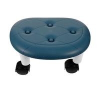 KICHOUSE Taburete bajo Pequeño con Ruedas de Plástico, Ligero y Giratorio, Adecuado para Uso en Salón de Uñas Casa, Diseño Simple y Delicado para Descanso