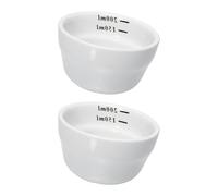 KICHOUSE Tazas de Cerámica Escala Medidora 200 Ml 2 Piezas para Café Taza para Leche y Jugos, Vaso Reutilizable Recipiente Práctico para Líquidos para Cocina y Desayuno