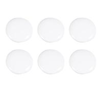 KICHOUSE Tirador de Puerta de Aleación de Aluminio Blanco, Mango Redondo Orificio, Superficie Pulida y Fácil Instalación, Pack de 6 Piezas para Muebles y Armarios