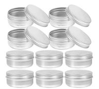 Kichvoe 18 Tarros Redondos de Aluminio Tapa Roscada para Almacenar Cosméticos y Caramelos, Capacidad 50g, Superficie Lisa y Peso Ligero, Envases Prácticos para Viaje
