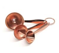 Kichvoe 3 Mini Embudos de Acero Inoxidable para Cocina con Asa, Prevención de Derrames y Añadir Ingredientes, Set de 3 Piezas Adecuado para Restaurantes y Laboratorios