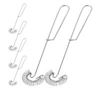Kichvoe 6 Piezas Batidor Manual de Acero Inoxidable Resorte para Cocina, Herramienta Compacta para Batir Huevos, Fácil de Almacenar y Usar en Picnic y Cocina