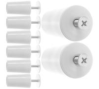 Kichvoe 8 Topes de Plástico Blanco para Persianas Enrollables, Piezas de Repuesto Duraderas Diseño Simple para Colgar Estores en Hogar y Oficina