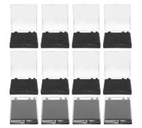 Kichvoe Caja Transparente de Plástico Negro para Almacenamiento de Medallas de Maratón Interior de Esponja Protectora, Organizador Elegante para 12 Piezas, Adecuado para Uso Empresarial