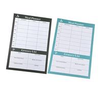 Kichvoe Cuadernos de Menú Semanal para Cocina, Planificador Doméstico de Comidas y Cenas, Libreta Desprendible para Lista de Adquisiciones, 2 Unidades Compactas y Portátiles