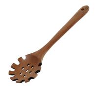 Kichvoe Cuchara de Espaguetis de Madera de Haya Mango Largo, Utensilio de Cocina Antiquemaduras Agujeros para Colgar, Adecuado para Servir Pasta