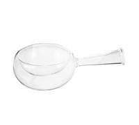 Kichvoe Cuenco y Efecto de Hielo Seco Creativo de Vidrio Transparente Pico Lateral para Servir Frutas y Ensaladas en Cocina y Eventos