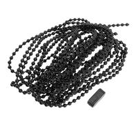 Kichvoe Extensor de Cadena de Cuentas para Cortina Enrollable Negro de Pom Seguro y Funcional, Accesorio Adecuado para Reparación y Extensión en Ventanas y Ventiladores de Techo