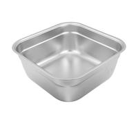 Kichvoe Fregadero de Cocina Cuadrado de Acero Inoxidable Base Plana Antideslizante y Fácil Limpieza para Frutas y Arroz en Hogar y Restaurante
